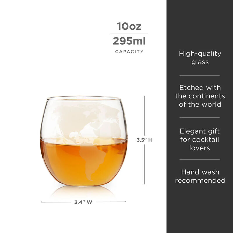 Globe Whiskey Tumblers By Viski&reg; image number 1