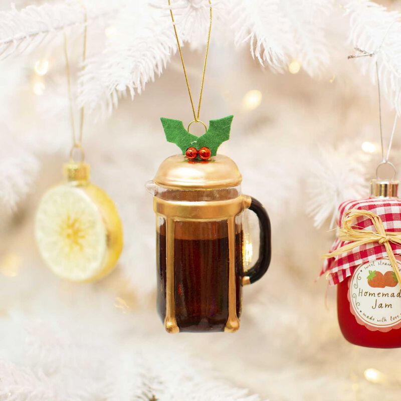 Sass & Belle Christmas Cafetiere Shaped Bauble image number 1