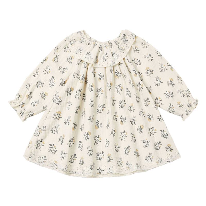 Quincy Mae Long Sleeve Isla Dress French Floral 2-5Y image number 0