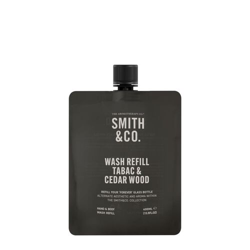 Smith & Co. Hand & Body Wash Refill 400ml - Tabac & Cedarwood