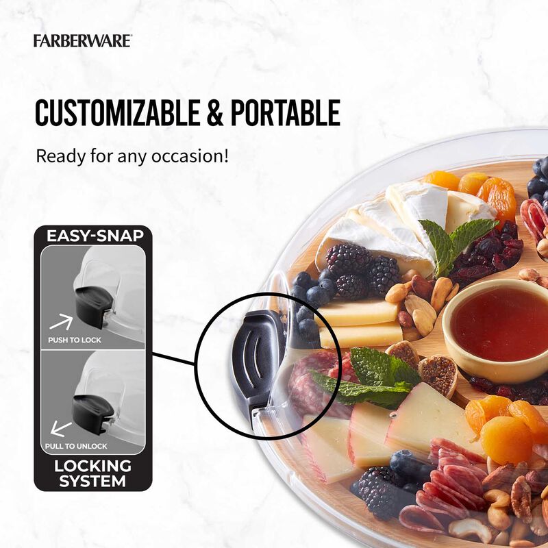 Farberware Build-A-Board Bamboo Lazy Susan 35.5cm image number 1