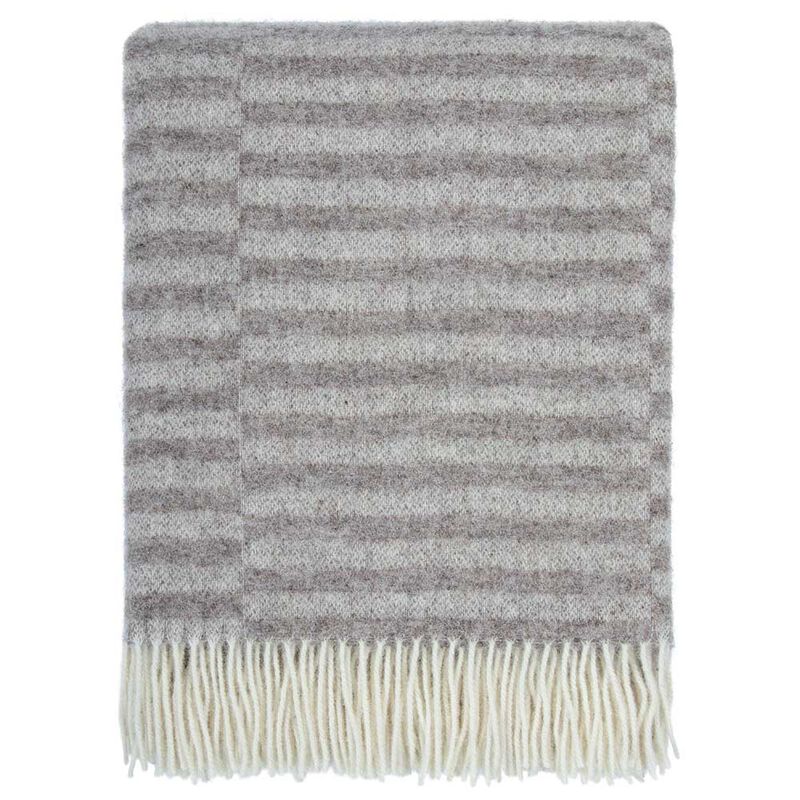 Baya Noah 100% NZ Wool Throw 130x190cm - Oatmeal image number 0