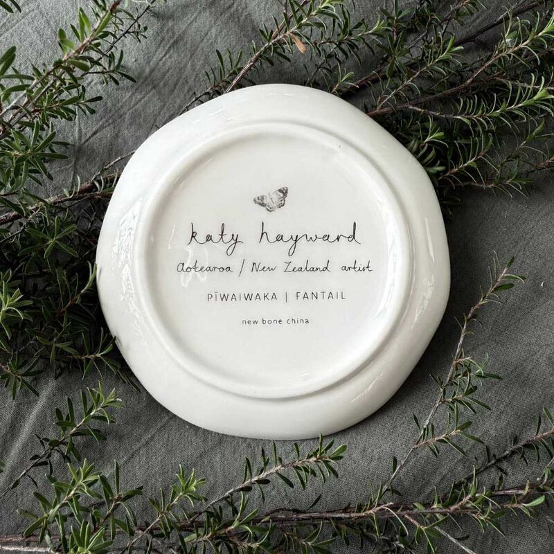 Katy Hayward Trinket Dish - Come Fly With Me - Piwaiwaka/Fantail image number 2