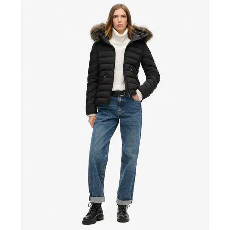 Superdry Fuji Faux Fur Hood Padded Jkt image number 3