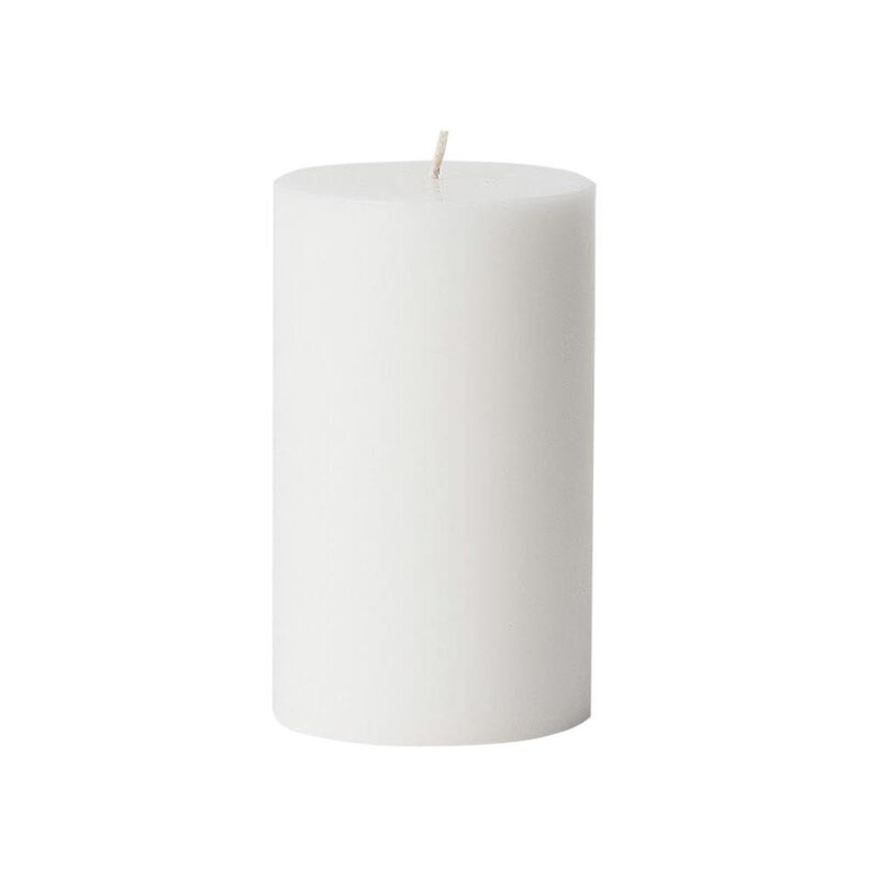 Citt&agrave; Pillar Candle White M 7.5Cmdiax12.5Cmh image number 0