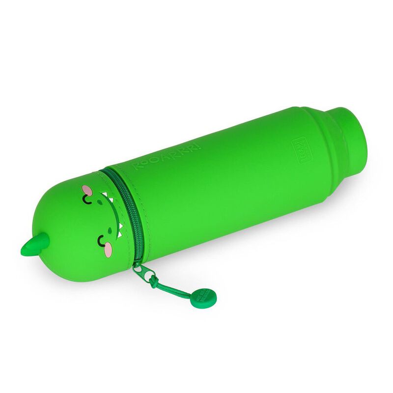 Legami Kawaii 2-in-1 Soft Silicone Pencil Case - Dino image number 2