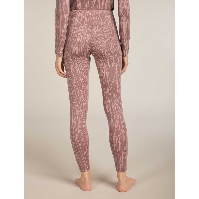 Icebreaker W Merino 260 Tech Vertex High Rise Leggings Delta Lines AOP image number 1