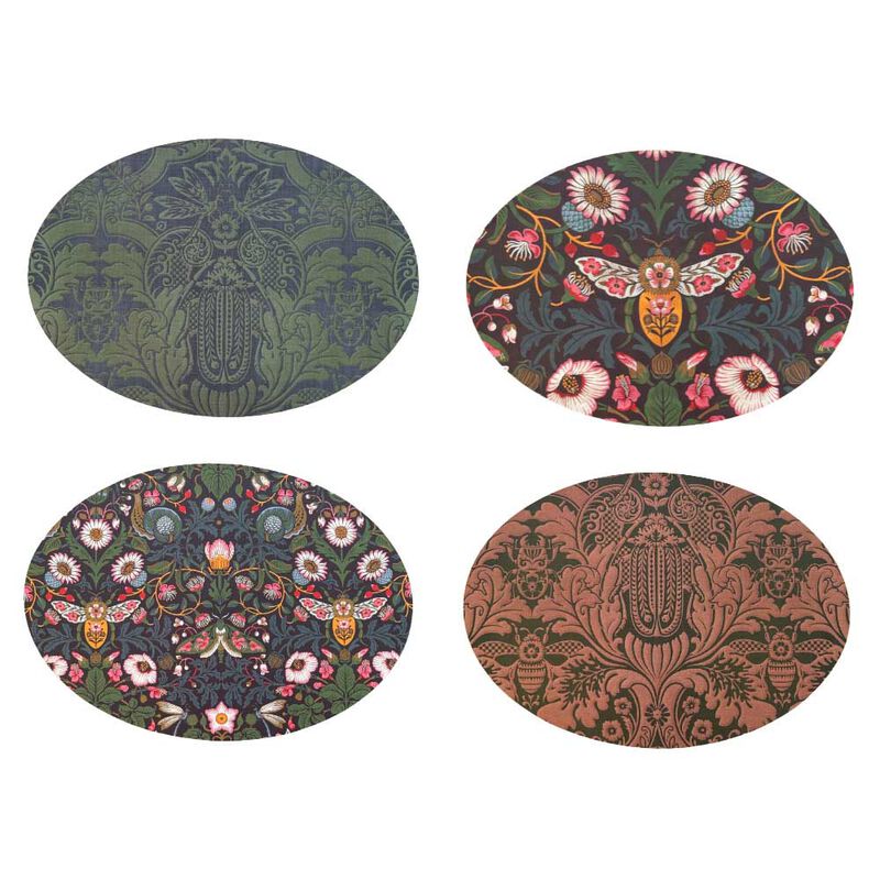 Tanya Wolfkamp Oval Placemat Set Of 4 - Damask image number 0