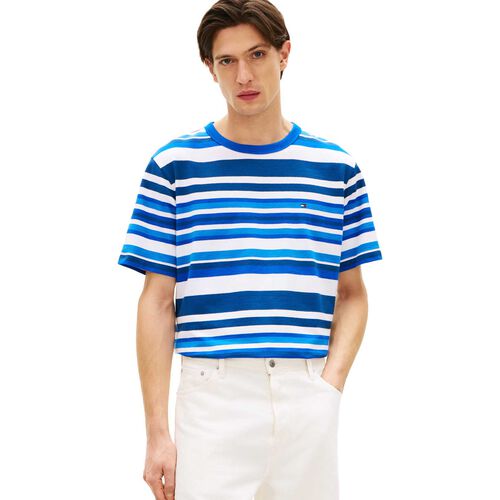 Tommy Hilfiger Stripe Crepe Jersey Relaxed T-Shirt
