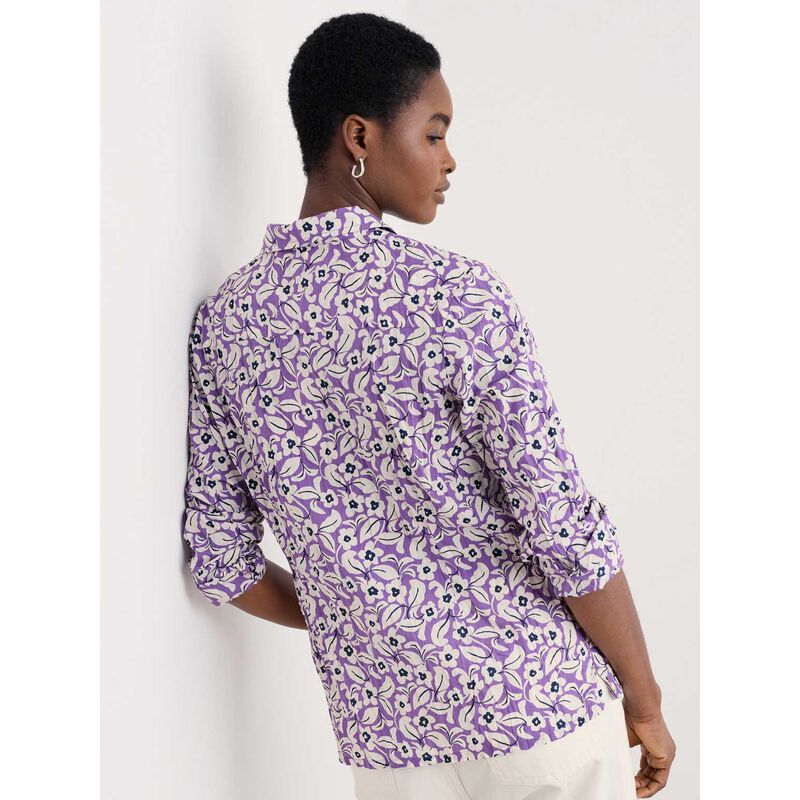 Seasalt Cornwall Larissa Shirt Winsome Floral Pansy image number 1