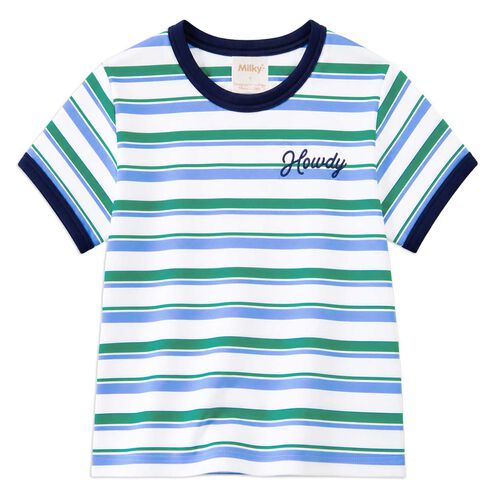 Milky Howdy Stripe Tee 2-7Y