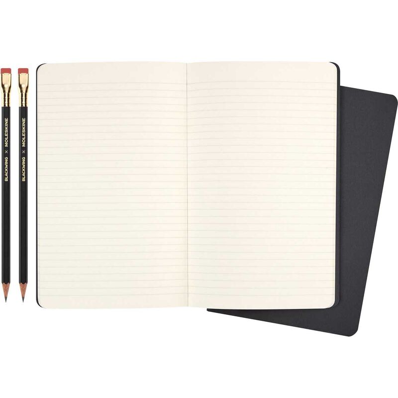 Moleskine x Blackwing LE Set 2 Firm Pencils + 2 Ruled Large Cahier image number 1