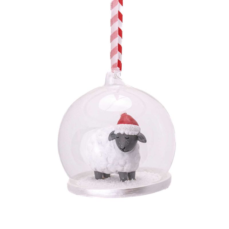 Sass & Belle Sheep In Snow Dome Bauble image number 0