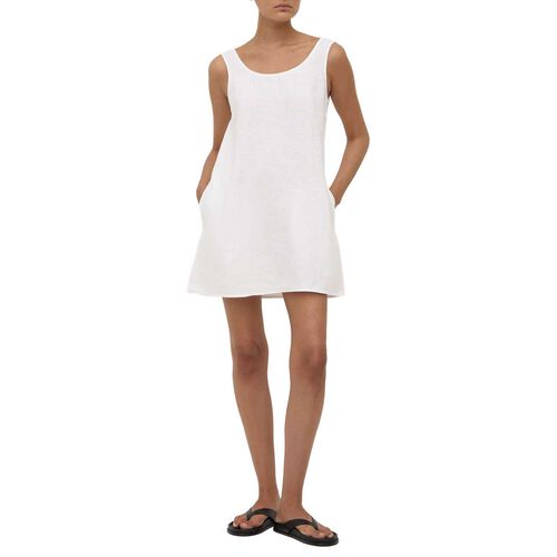 Assembly Label Selma Linen Mini Dress White