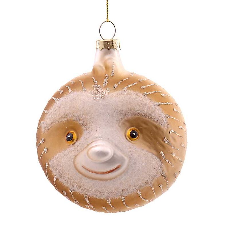 Vetur Glass Brown Ball with Face 10cm image number 0