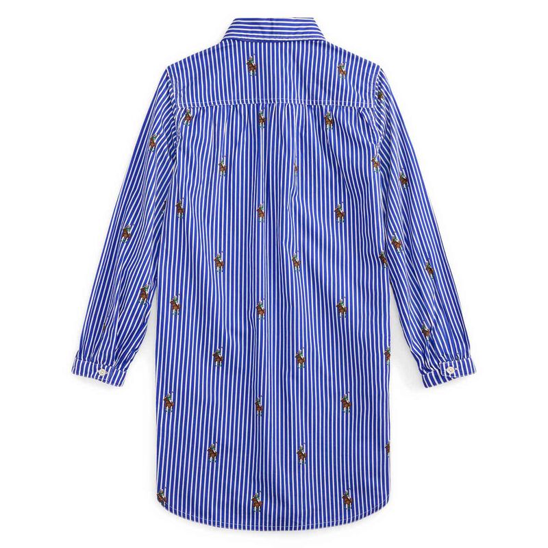 Polo Ralph Lauren Polo Bear Striped Cotton Poplin Dress 7-10Y image number 1