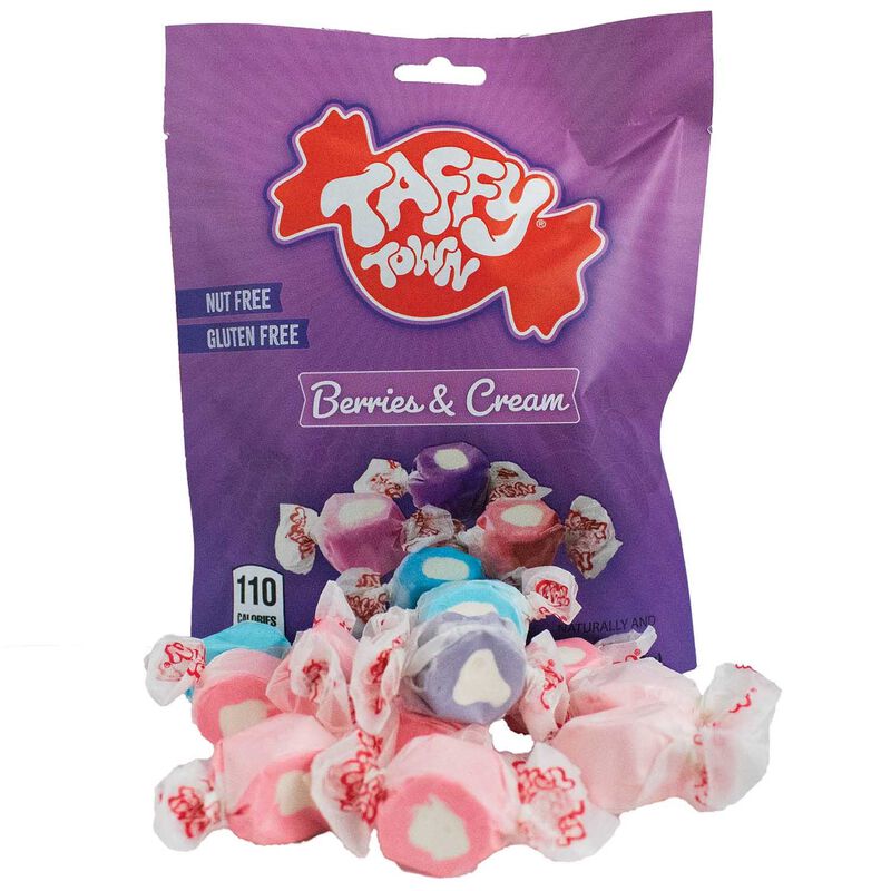 Taffy Town Berries & Cream Taffy Pouch 99g image number 0
