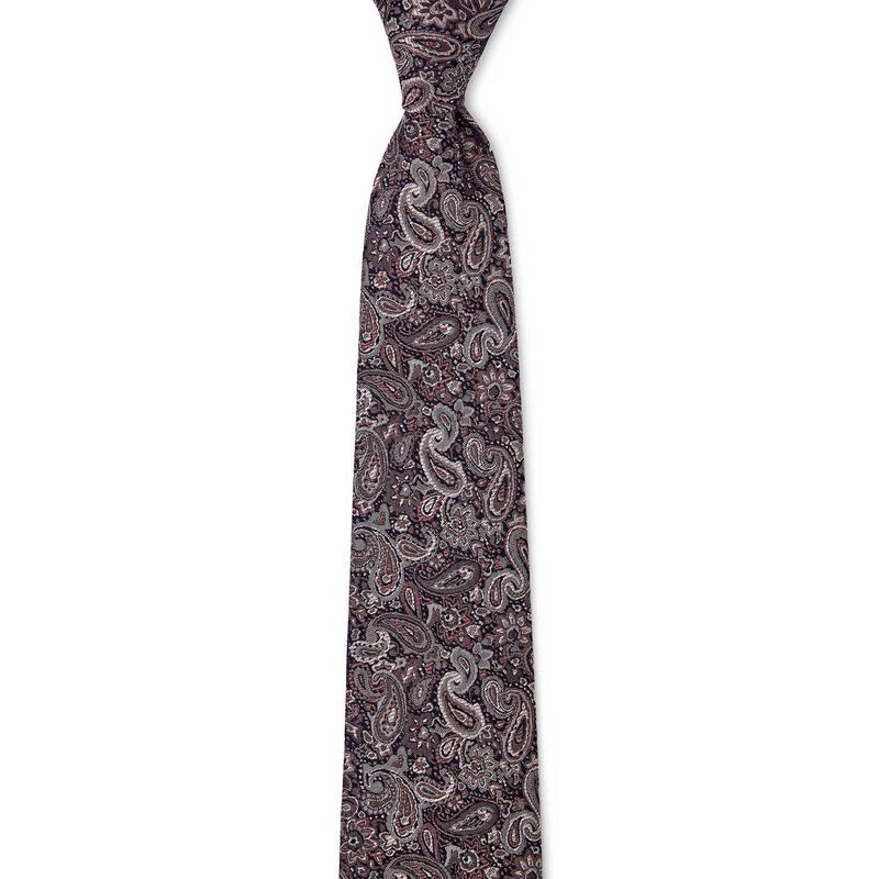 Cambridge Tonal Paisley 7.5cm Tie image number 2