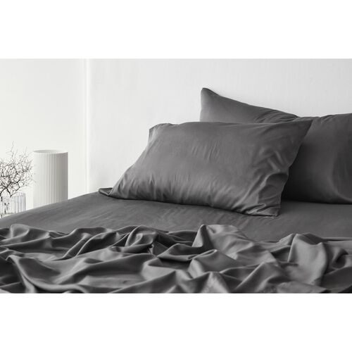 George Street Linen Bamboo Cotton Standard Pillowcase Pair
