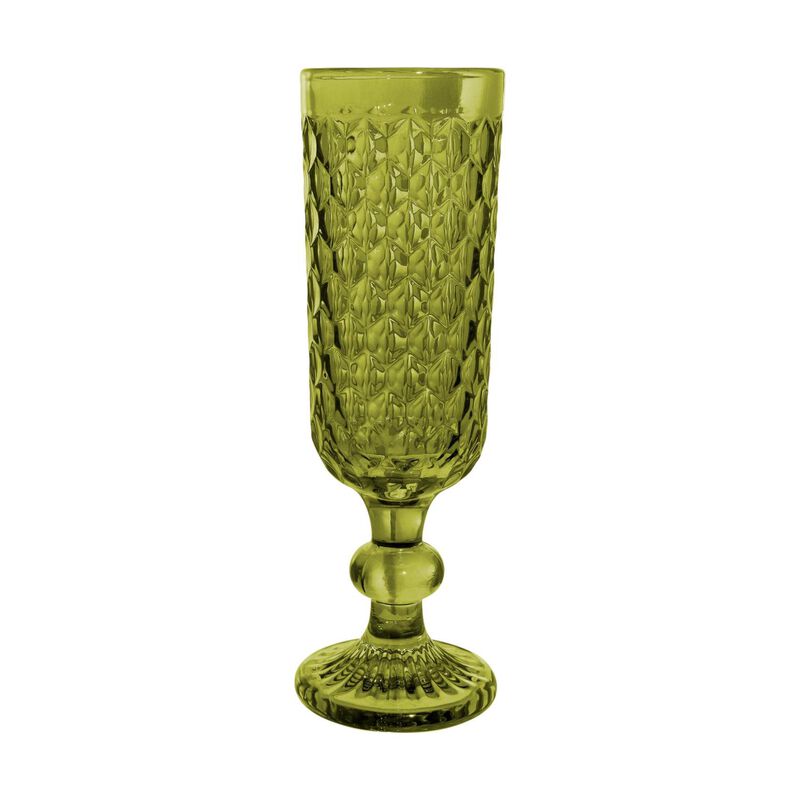 Casa Domani Caterina Champagne Flute 4Pc Green Gift Boxed image number 2