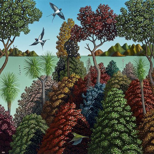 Hamish Allan Morning Glory & The Pleasure Garden Matted Print