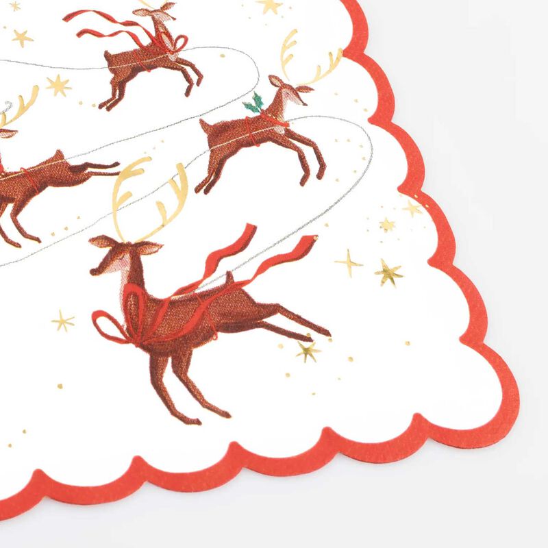 Meri Meri Santa, Sleigh & Reindeer Large Napkins x 16 image number 1
