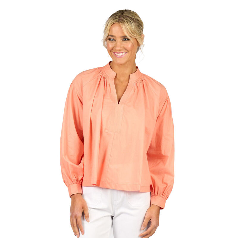 Vassalli Stitched Collar And Placket Shirt With Balloon Sleeve image number 0