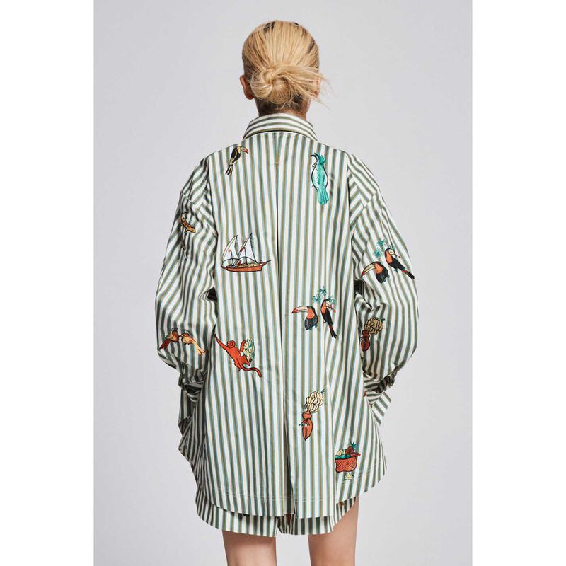 AL&Eacute;MAIS Bisou Embroidered Long Sleeve Shirt image number 1