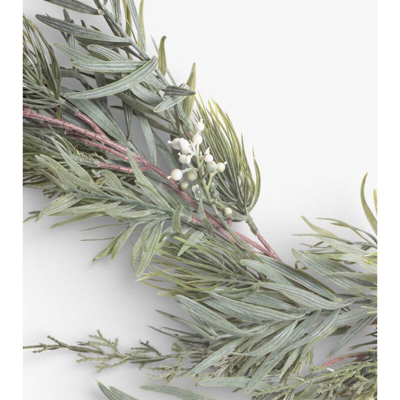 French Country Mixed Silver Green Garland 150cm image number 1
