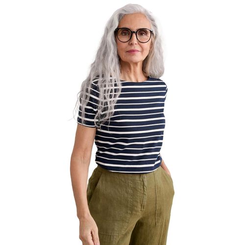 Seasalt Cornwall Sailor T-Shirt Shore Maritime Chalk