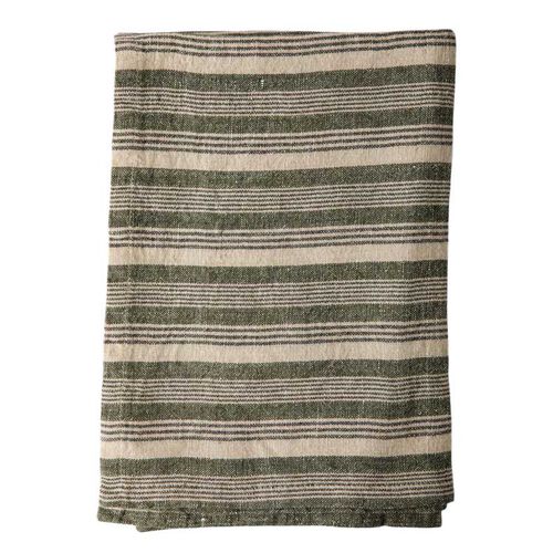 French Country Atelier Stripe Teatowel Green