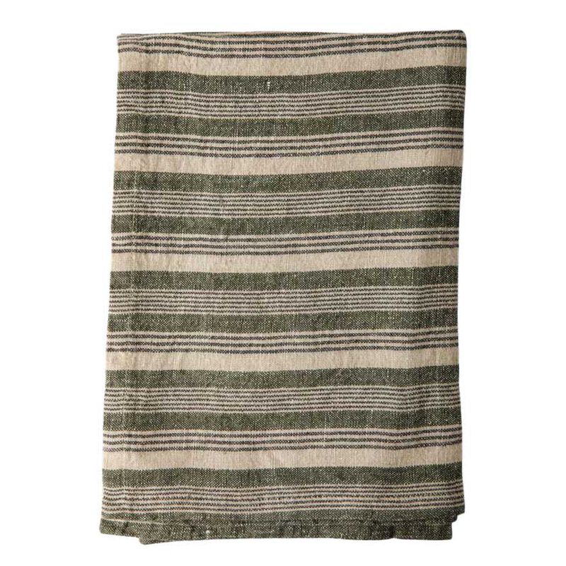 French Country Atelier Stripe Teatowel Green image number 0