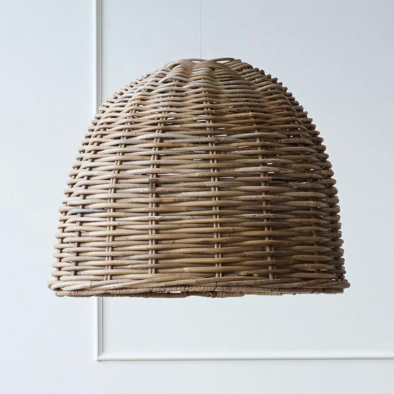 French Country Province Woven Rattan Light Shade image number 2