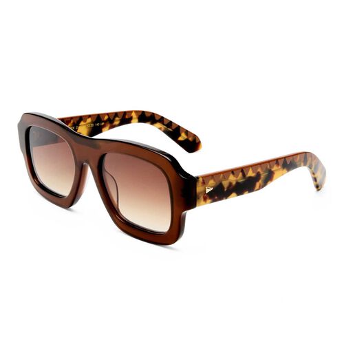 Karen Walker Moonside Caramel Zigzag Sunglasses