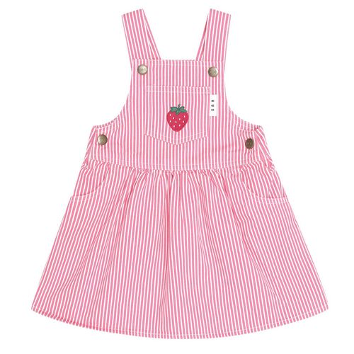Huxbaby Strawberry Emb Stripe Pinafore 3-5Y