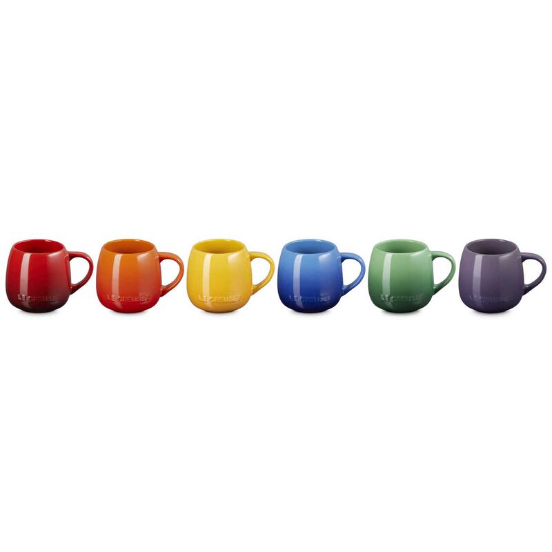 Le Creuset Rainbow Coffee Mugs 350ml Set Of 6 image number 0