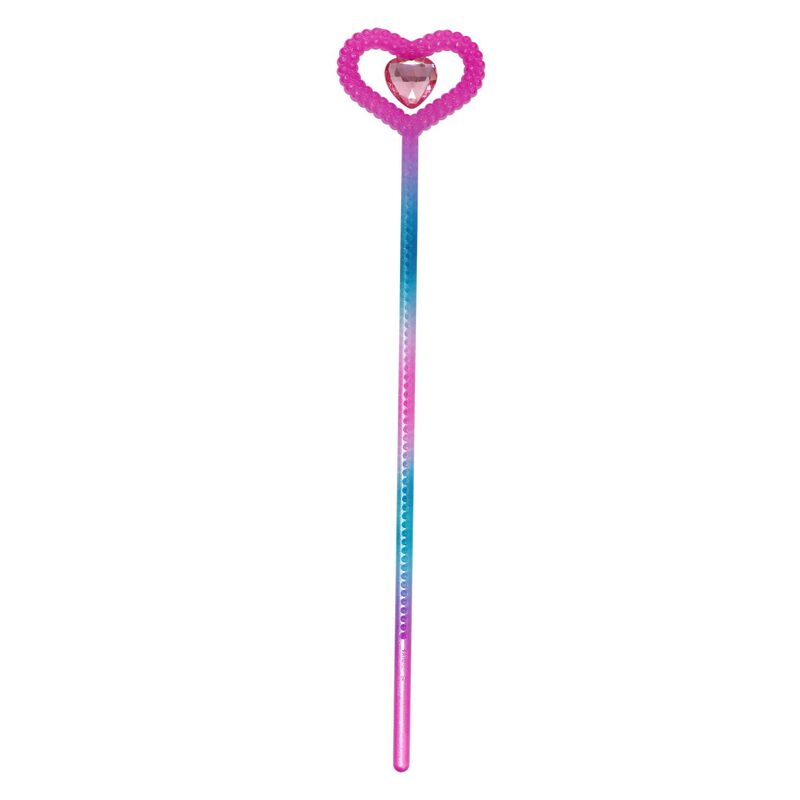 Pink Poppy Shimmering Mermaid Jewel Heart Wand image number 0