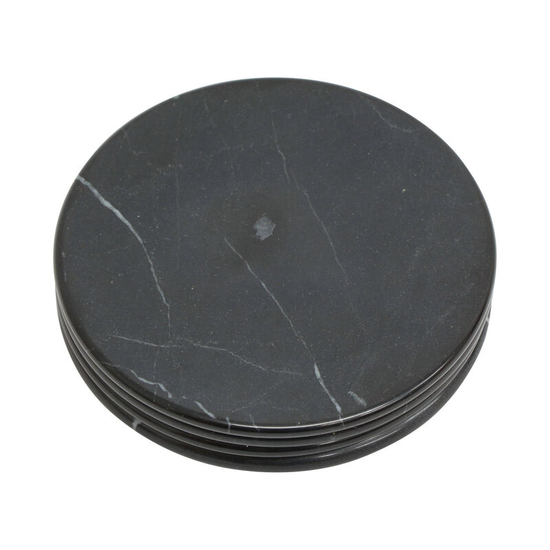 French Country Malmo Coasters Black (4PC) image number 1
