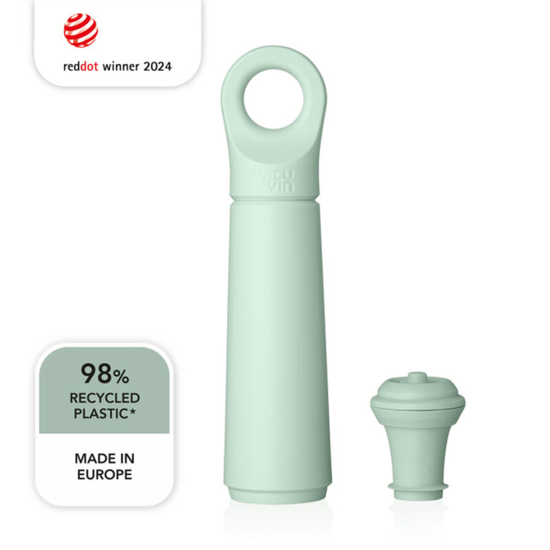 Vacu Vin Loop Wine Saver Pump & Stopper - Jade image number 1