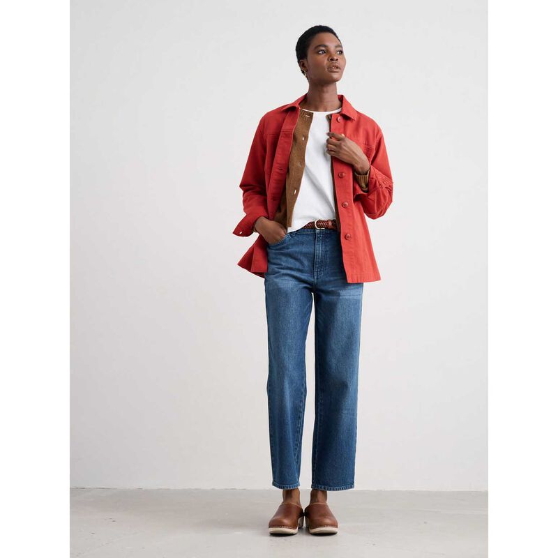 Seasalt Cornwall Long Field Jacket Dark Cinnamon image number 2