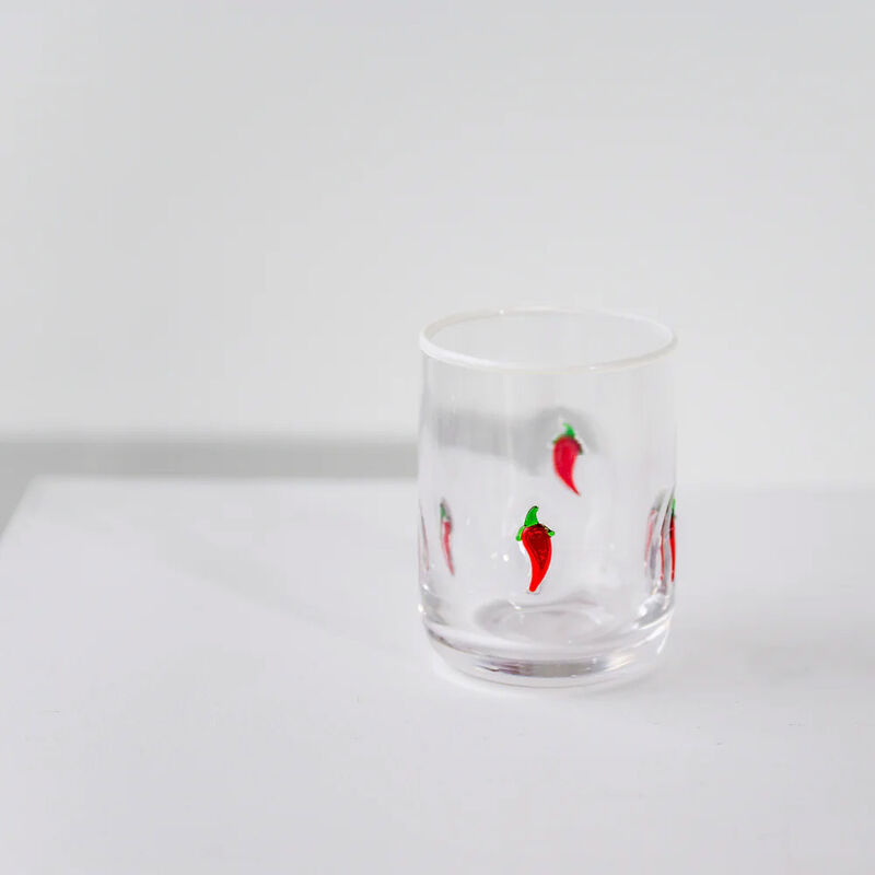 Home Lab Chili Icon Glass Set Of 4 image number 1