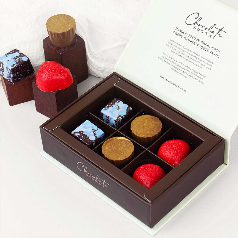 Chocolate Brown Signature Desserts Boxed Chocolates 6-Pack image number 1
