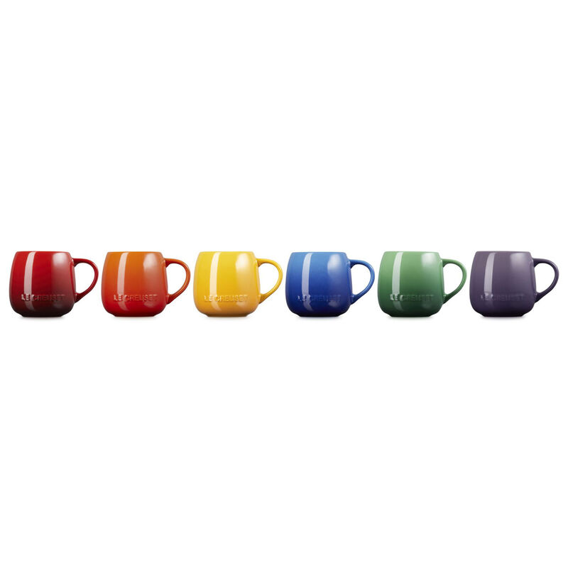 Le Creuset Stoneware Rainbow Set of 6 Coupe Mugs image number 2
