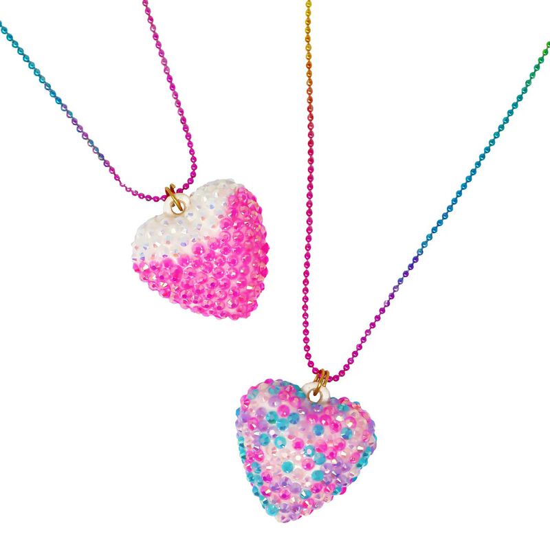 Pink Poppy Sparkly Pendant Necklace image number 2