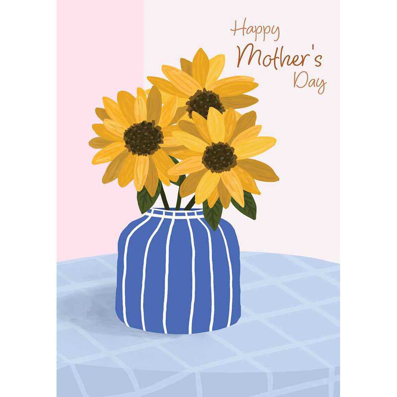 Image Gallery Sunflowers In Vase Mother's Day Card image number 0