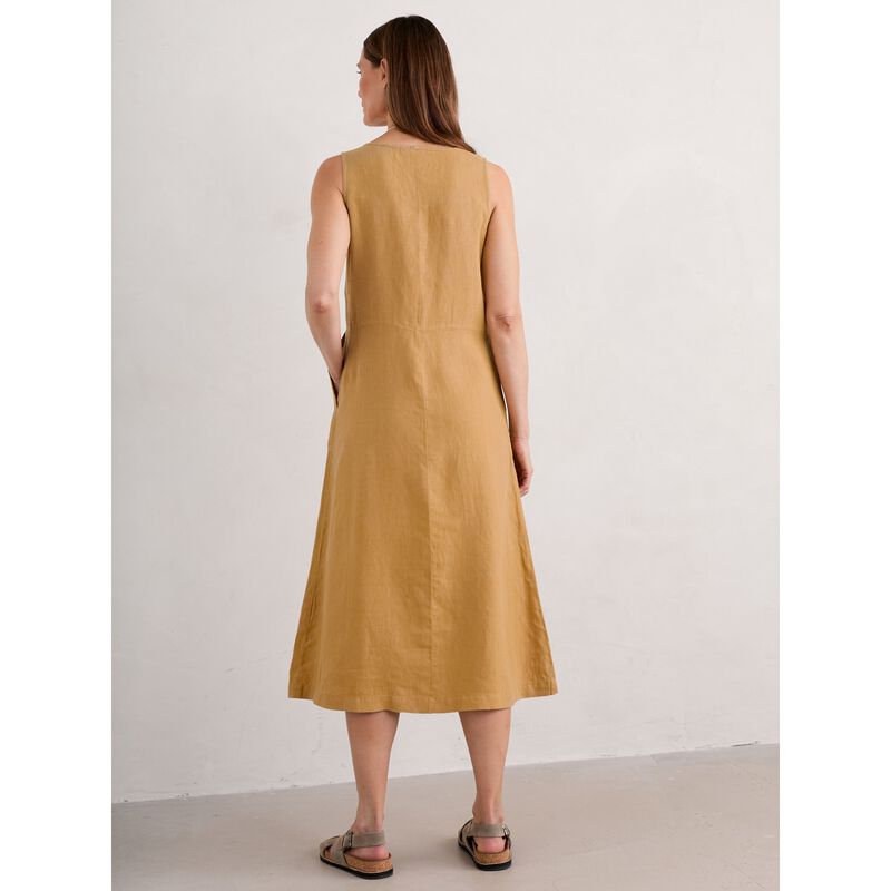 Seasalt Cornwall Sleeveless Grass Wave Dress Dark Sienna image number 1