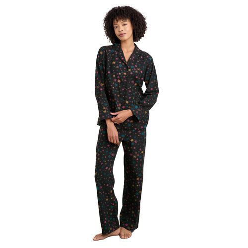 Seasalt Cornwall Simple Stars Pyjamas Snow Stars Onyx