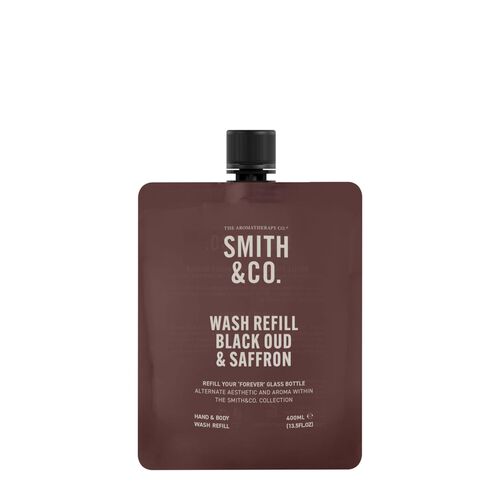 Smith & Co. Hand & Body Wash Refill 400ml - Black Oud  & Saffron