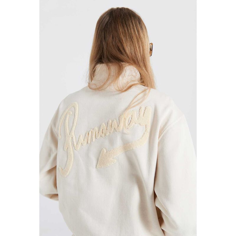 Karen Walker Runaway Scrawl Zip-Up Sweatshirt image number 2