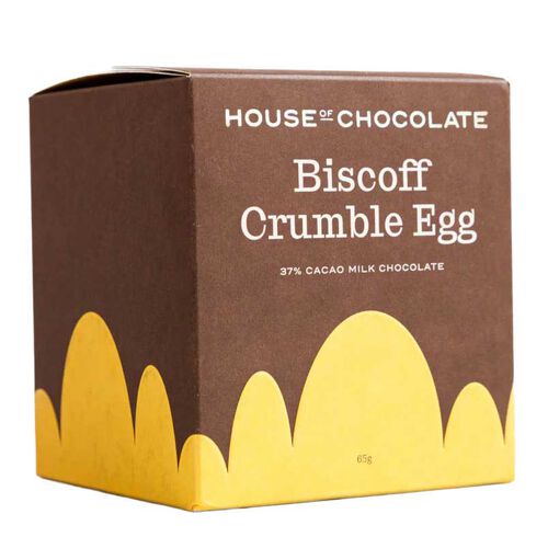 House of Chocolate Biscoff Crumble Milk Chocolate Easter Egg 65g